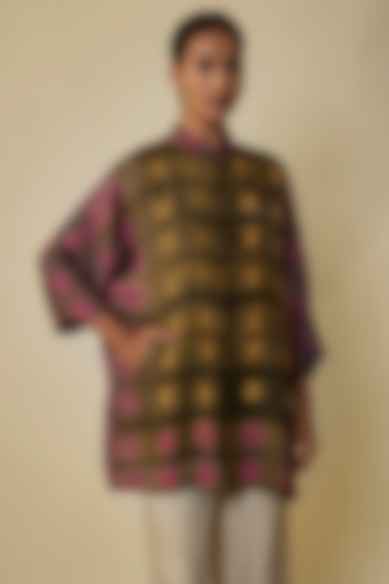 Multi-Colored Fine Silk Kimono Shirt by 11.11 / eleven eleven at Pernia's Pop Up Shop