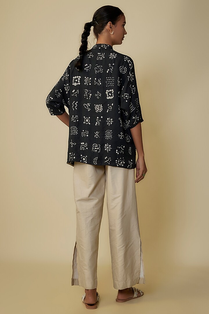 Black Fine Silk Shirt by 11.11 / eleven eleven at Pernia's Pop Up Shop