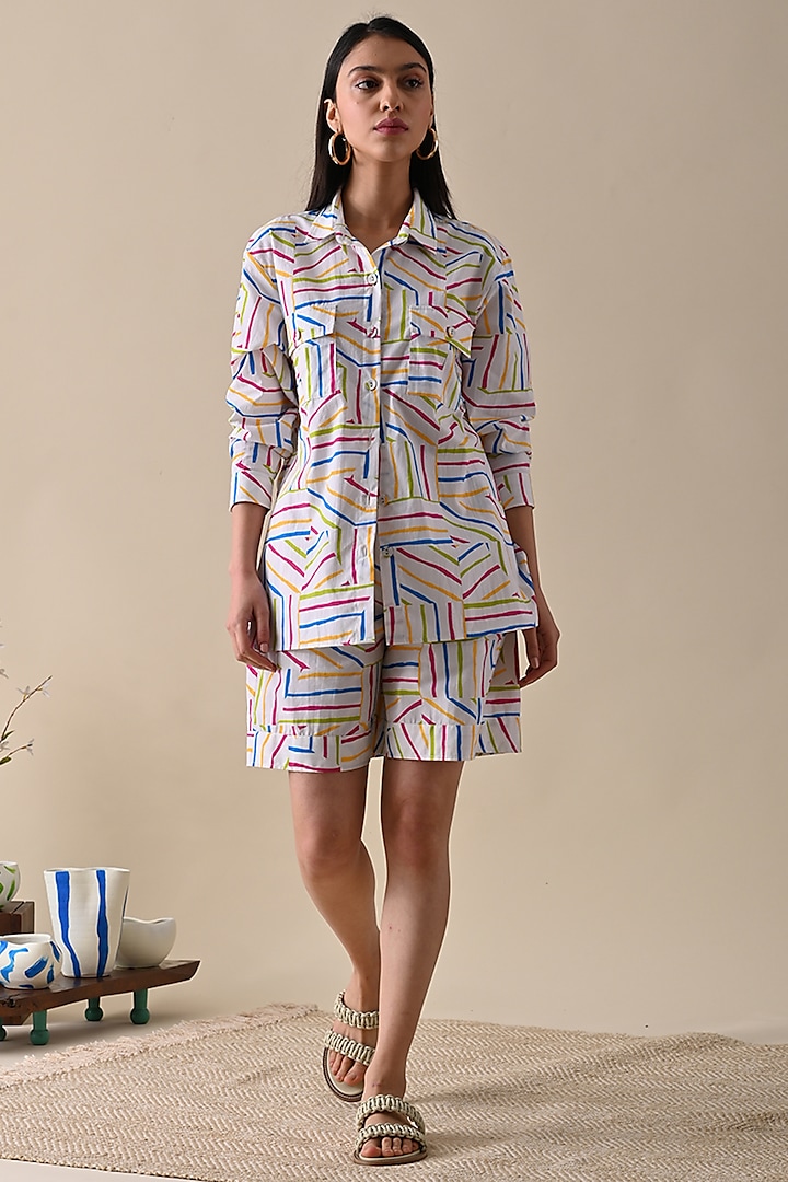 Multi-Colored Organic Cotton Printed Co-Ord Set by Kanelle
