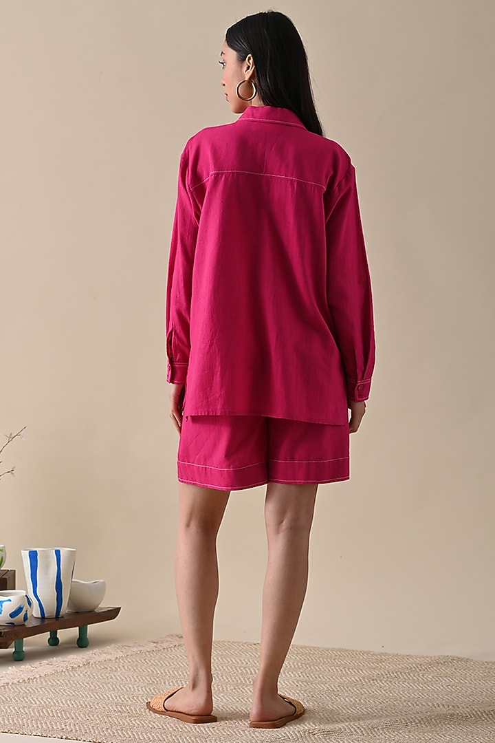 Pink Cotton Hemp Co-Ord Set by Kanelle at Pernia's Pop Up Shop