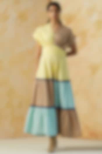 Multi-Colored Poplin Dress by Kanelle