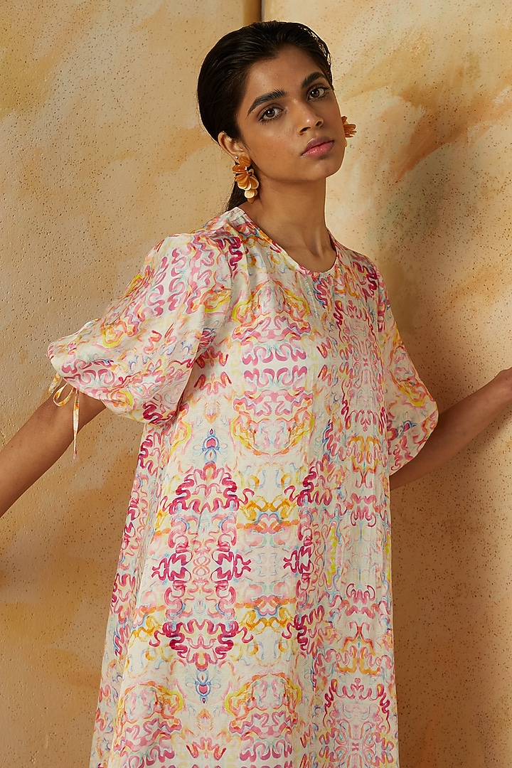 Multi-Colored Printed A-Line Summer Dress by Kanelle at Pernia's Pop Up Shop