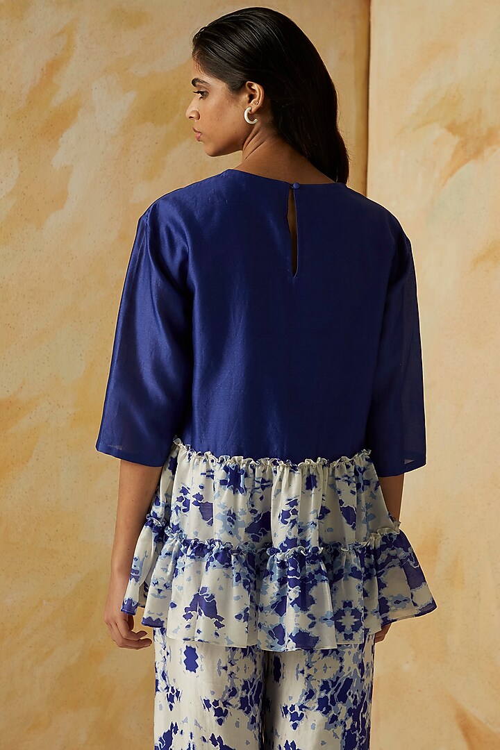 Cobalt Blue Printed Top by Kanelle at Pernia's Pop Up Shop
