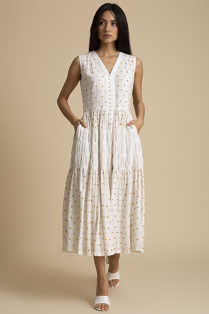 Salt Summer Dress With Gathers by Kanelle at Pernia's Pop Up Shop
