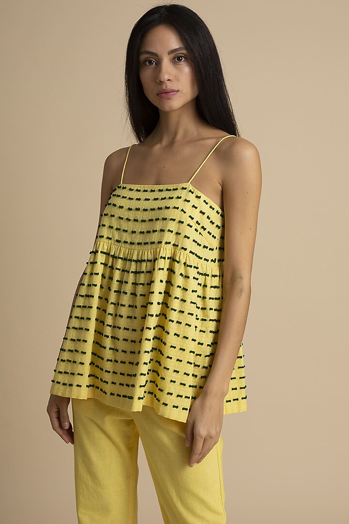 Corn Handspun Khadi Cotton Top by Kanelle at Pernia's Pop Up Shop