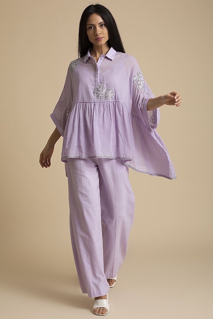 Orchid Oversized Top With Patch Work by Kanelle at Pernia's Pop Up Shop