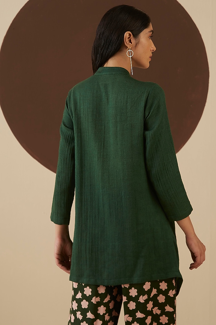 Green Asymmetrical Shirt by Kanelle at Pernia's Pop Up Shop