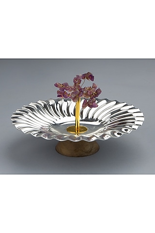 Silver Brass With Plating Tree Platter by EL'UNIQUE