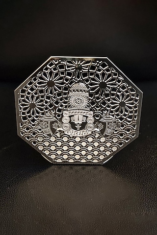 Silver Brass Metal With Plating Tea Light Holder by EL'UNIQUE