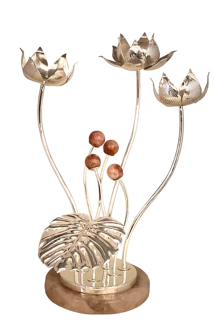 Silver Brass With Plating & Stone Showpiece by EL'UNIQUE at Pernia's Pop Up Shop