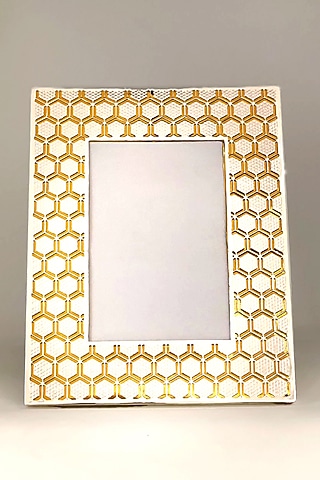Silver & Gold Brass With Plating Photo Frame by EL'UNIQUE