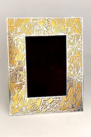 Silver & Gold Brass With Silver Plating Photo Frame by EL'UNIQUE