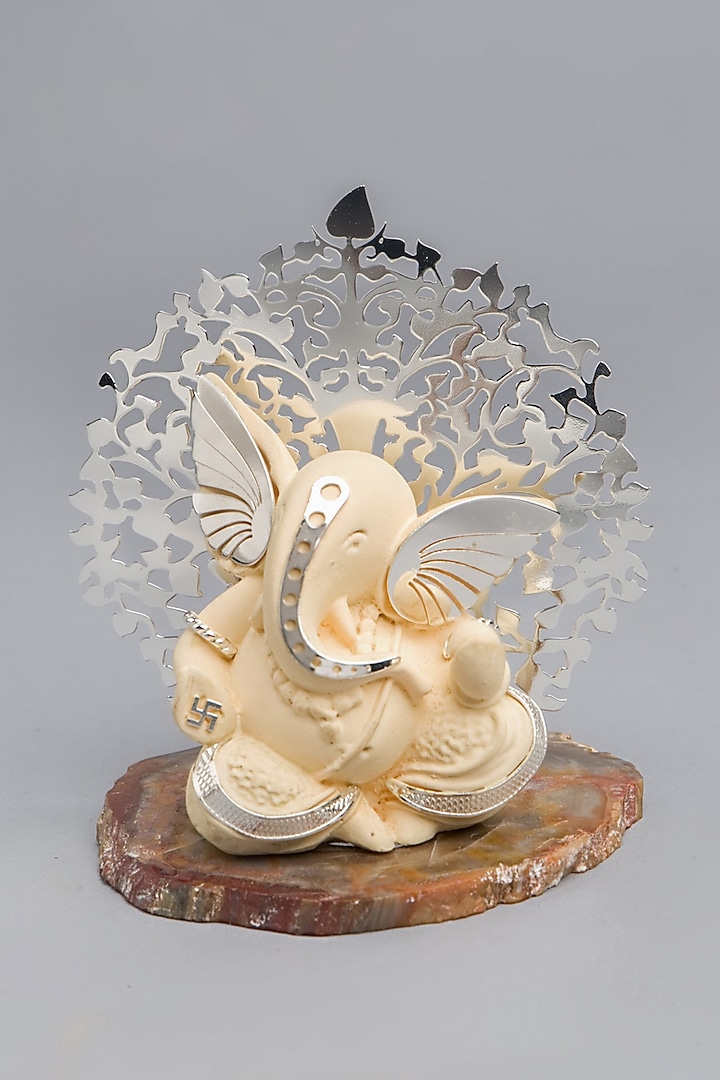 Ivory Barss & Resin Lord Ganesha Idol by EL'UNIQUE