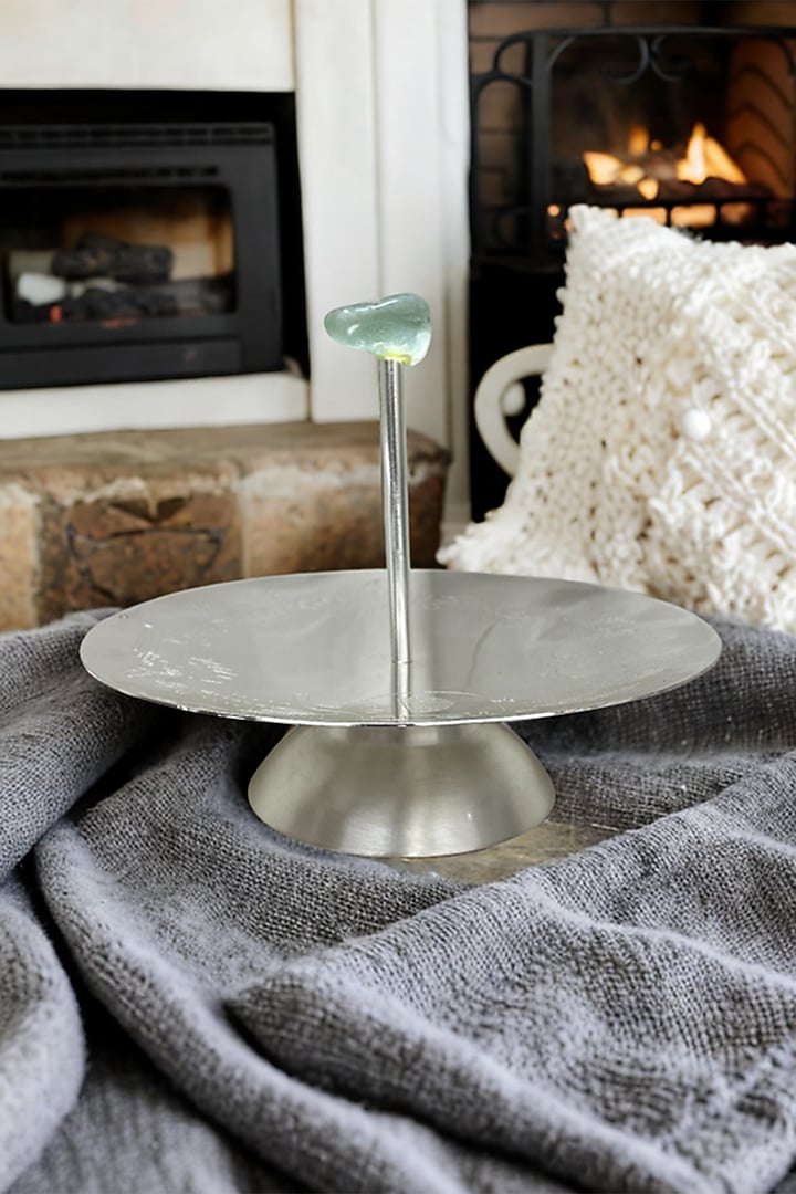Silver Plated Brass Platter by EL'UNIQUE at Pernia's Pop Up Shop