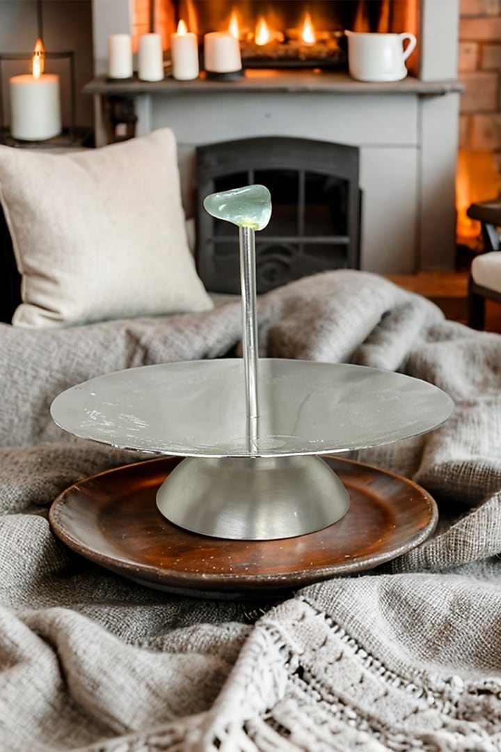 Silver Plated Brass Platter by EL'UNIQUE at Pernia's Pop Up Shop