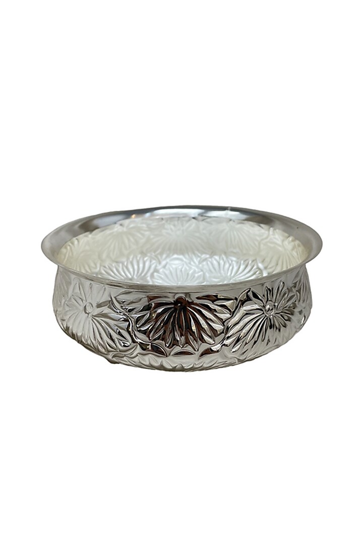 Silver Plated Brass Serving Bowl by EL'UNIQUE