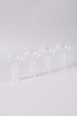 Transparent Cocktail Glasses (Set of 4) by Elysian Home