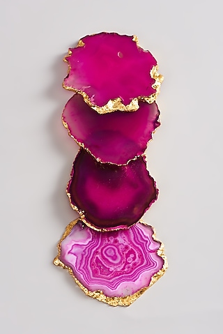 Fuchsia Agate Coasters (Set of 4) by Elysian Home