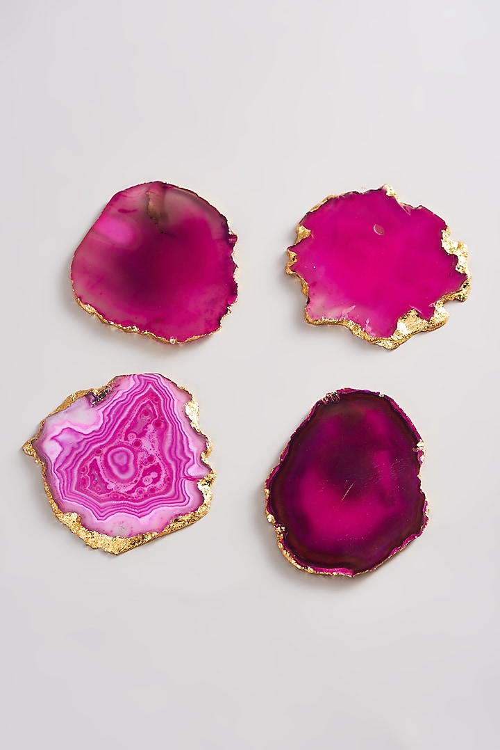 Fuchsia Agate Coasters (Set of 4) by Elysian Home at Pernia's Pop Up Shop