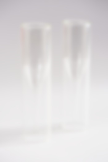 Transparent Flute Glasses (Set of 2) by Elysian Home