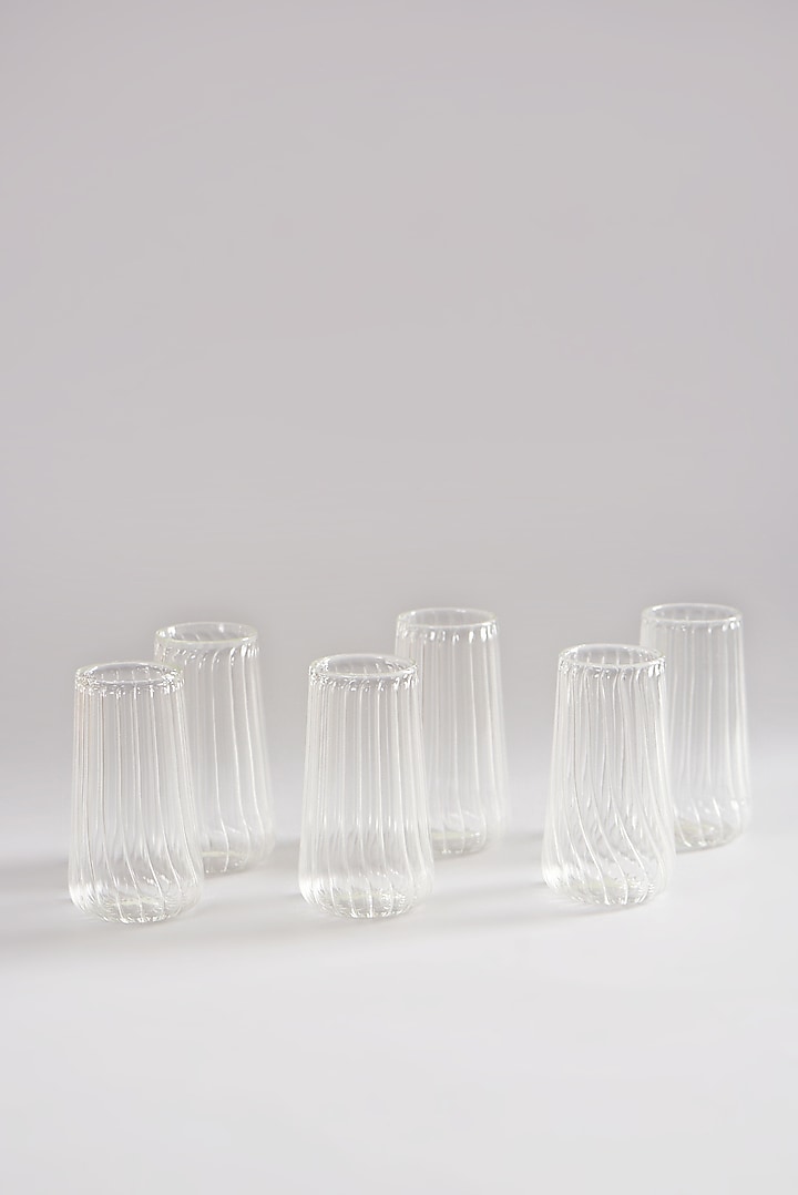 Transparent Stemless Glasses (Set of 6) by Elysian Home