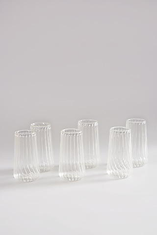 Transparent Stemless Glasses (Set of 6) by Elysian Home