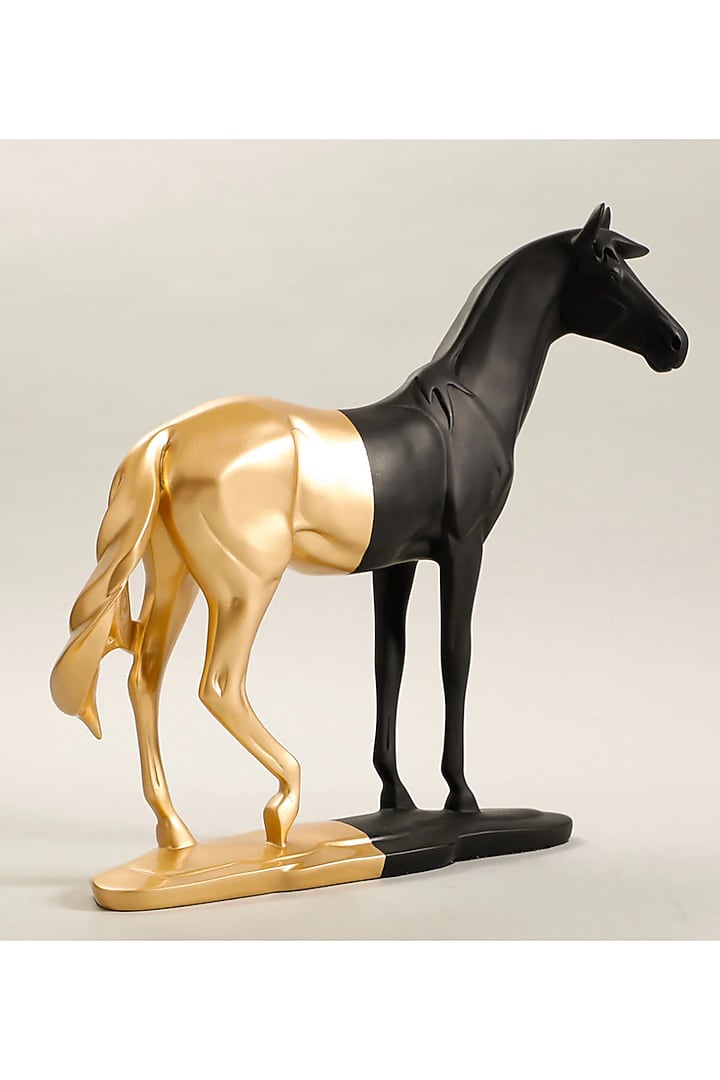 Black & Gold Resin Matte Finish Decor Accent by Elysian Home at Pernia's Pop Up Shop