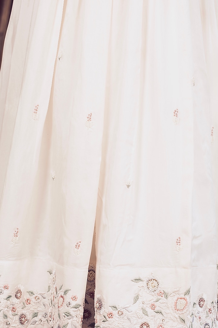 Ivory Sequins Embroidered Wedding Lehenga Set by El:sian Studeios at Pernia's Pop Up Shop