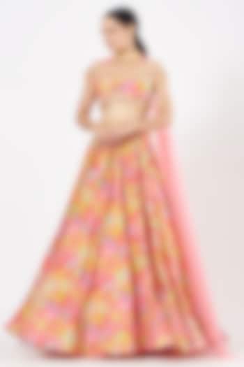 Multi-Colored Printed Wedding Lehenga Set by Elena Singh at Pernia's Pop Up Shop