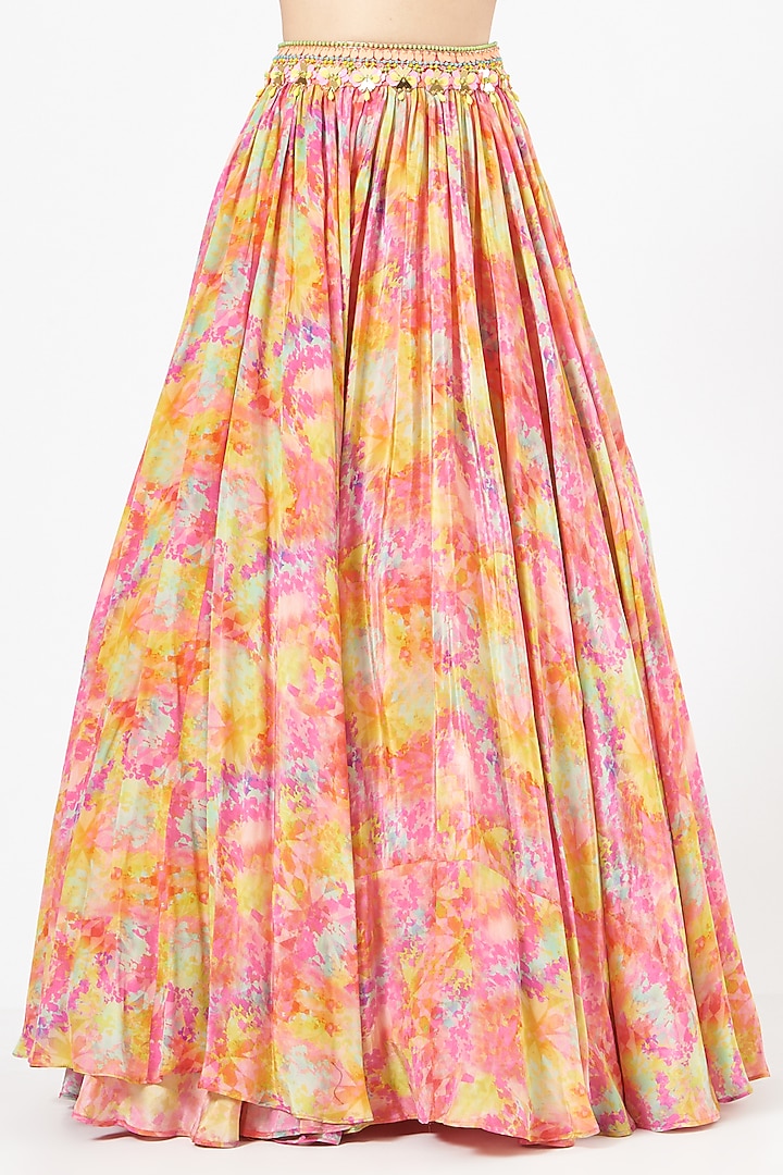 Multi-Colored Printed Wedding Lehenga Set by Elena Singh at Pernia's Pop Up Shop