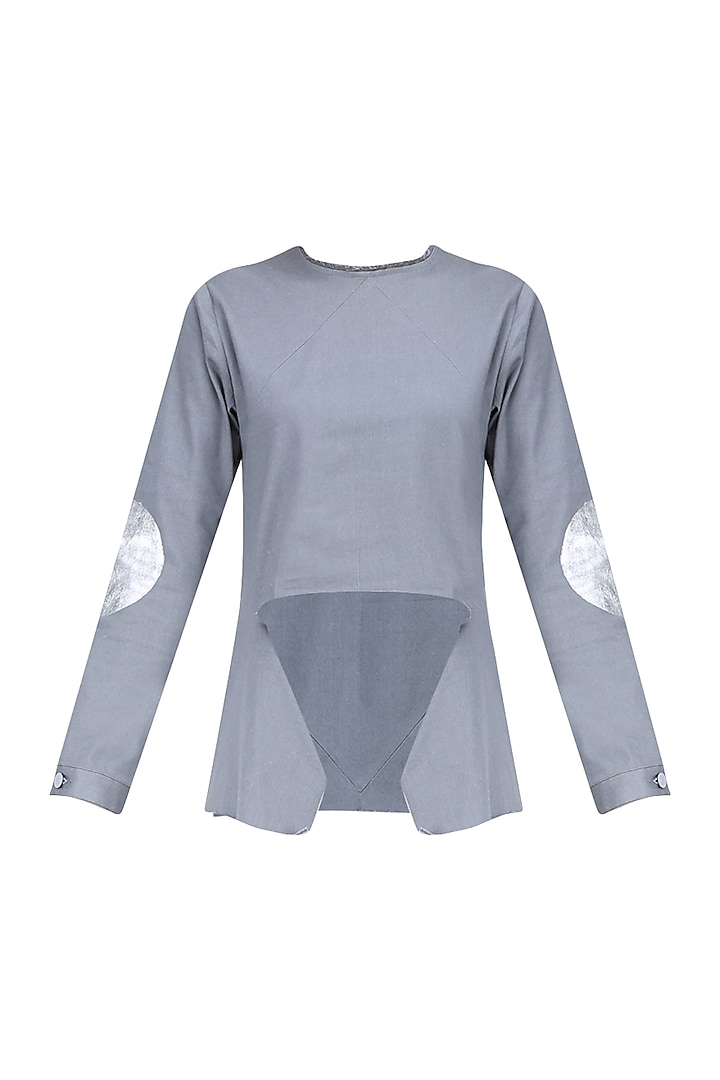 Grey Slash Cut Out Top by Kanelle
