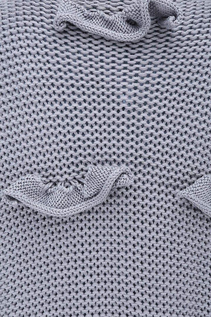 Grey long frill wrap sweater available only at Pernia's Pop Up Shop.