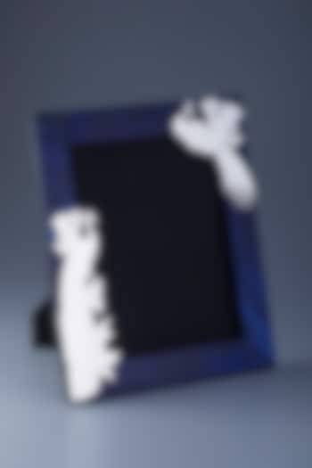 Midnight Blue & Silver Wooden Peacock Photo Frame by EL'UNIQUE at Pernia's Pop Up Shop