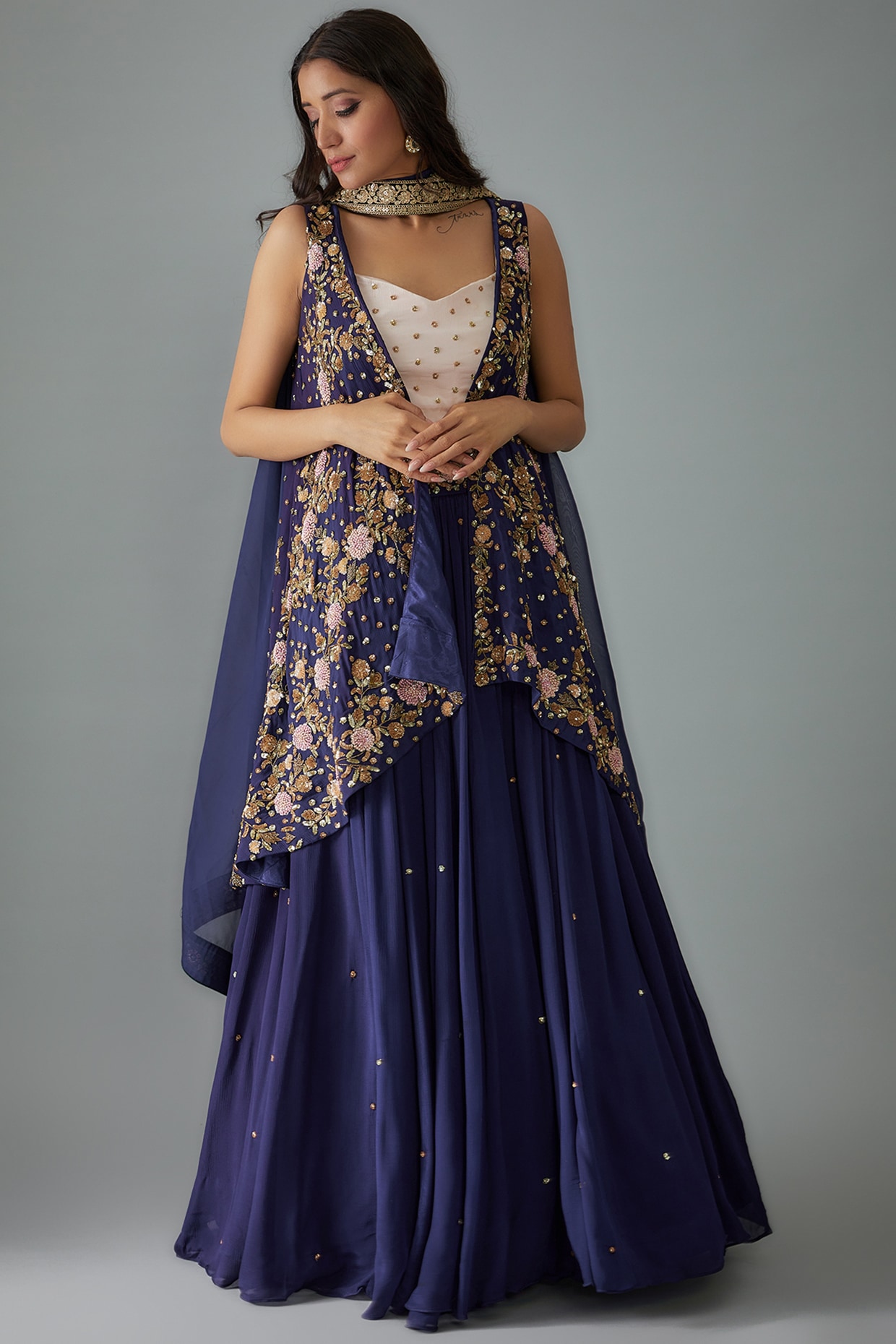 Turquoise Heavy Bridal Lehenga Set Zari Embroidery SFANJ1181 – Siya Fashions