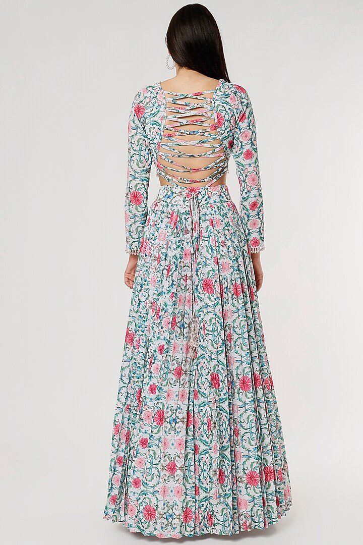Multi-Colored Printed Lehenga Set by Empress by Arefa at Pernia's Pop Up Shop