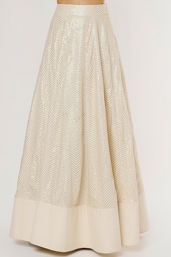 Cream Embroidered Wedding Lehenga Set by Empress by Arefa at Pernia's Pop Up Shop