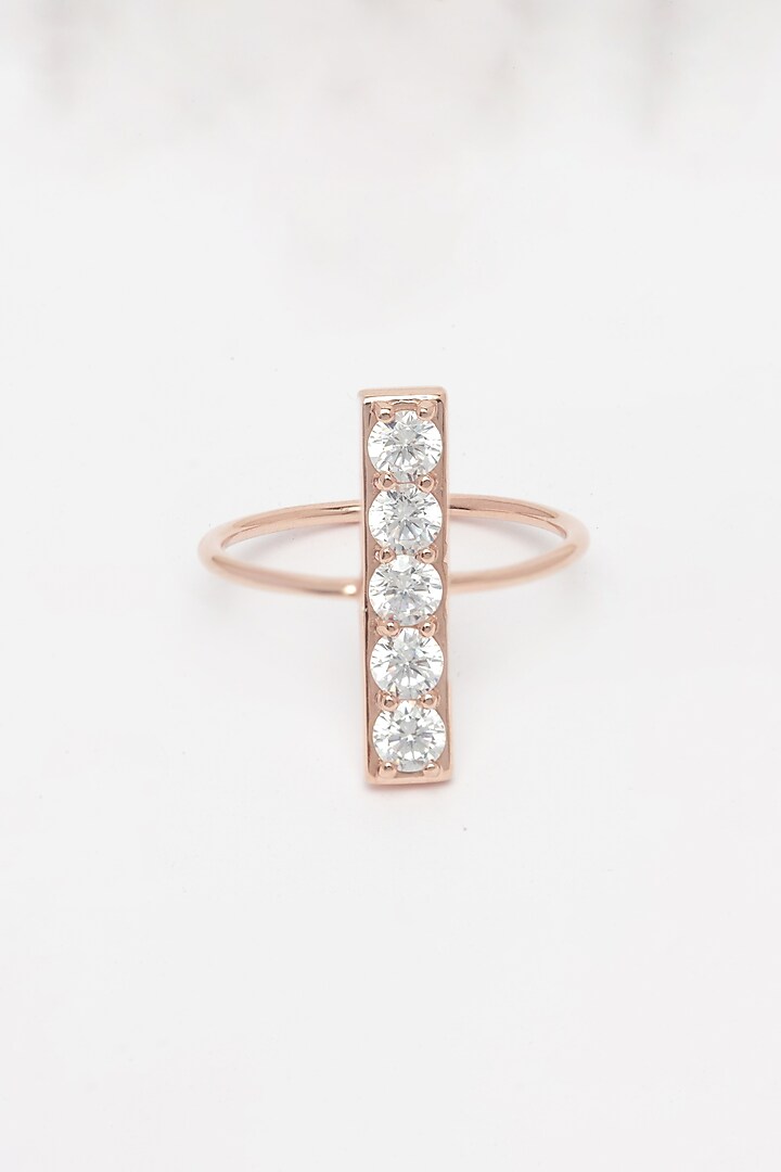 Rose Gold Finish CZ Adjustable Ring by EMBLAZE JEWELLERY at Pernia's Pop Up Shop