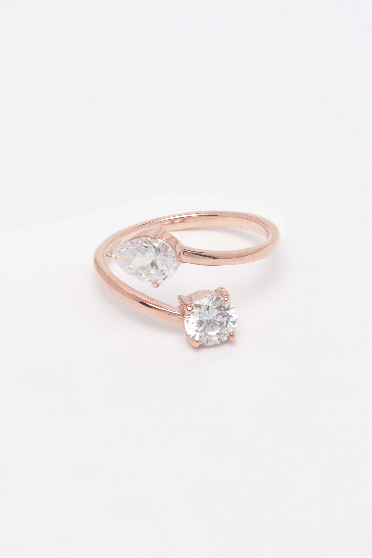 Rose Gold Finish Adjustable Drop Earrings by EMBLAZE JEWELLERY