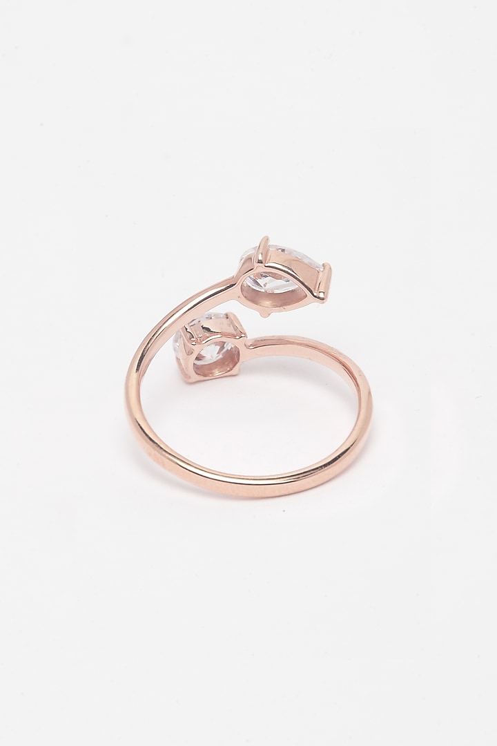 Rose Gold Finish Adjustable Drop Earrings by EMBLAZE JEWELLERY at Pernia's Pop Up Shop