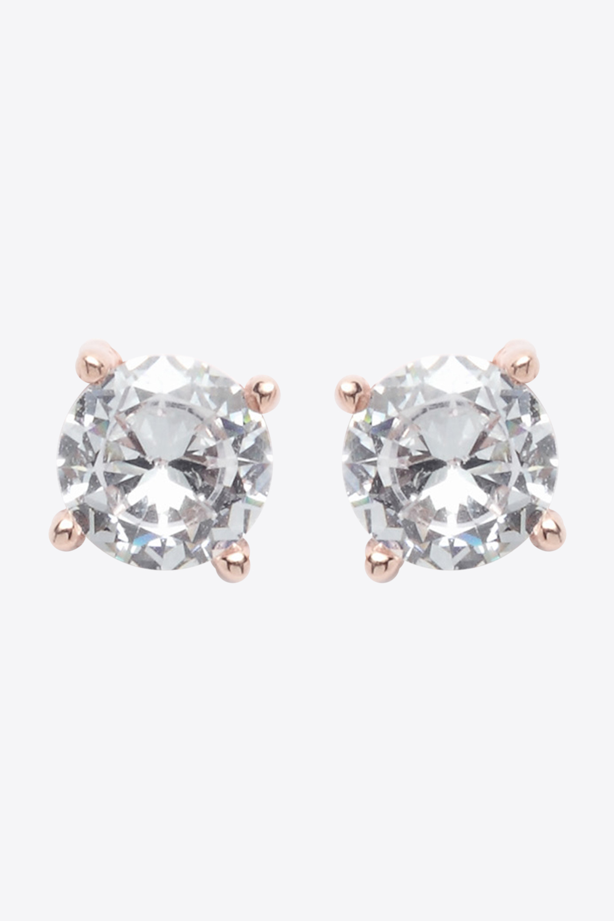 Rose Gold Finish Stud Earrings by EMBLAZE JEWELLERY