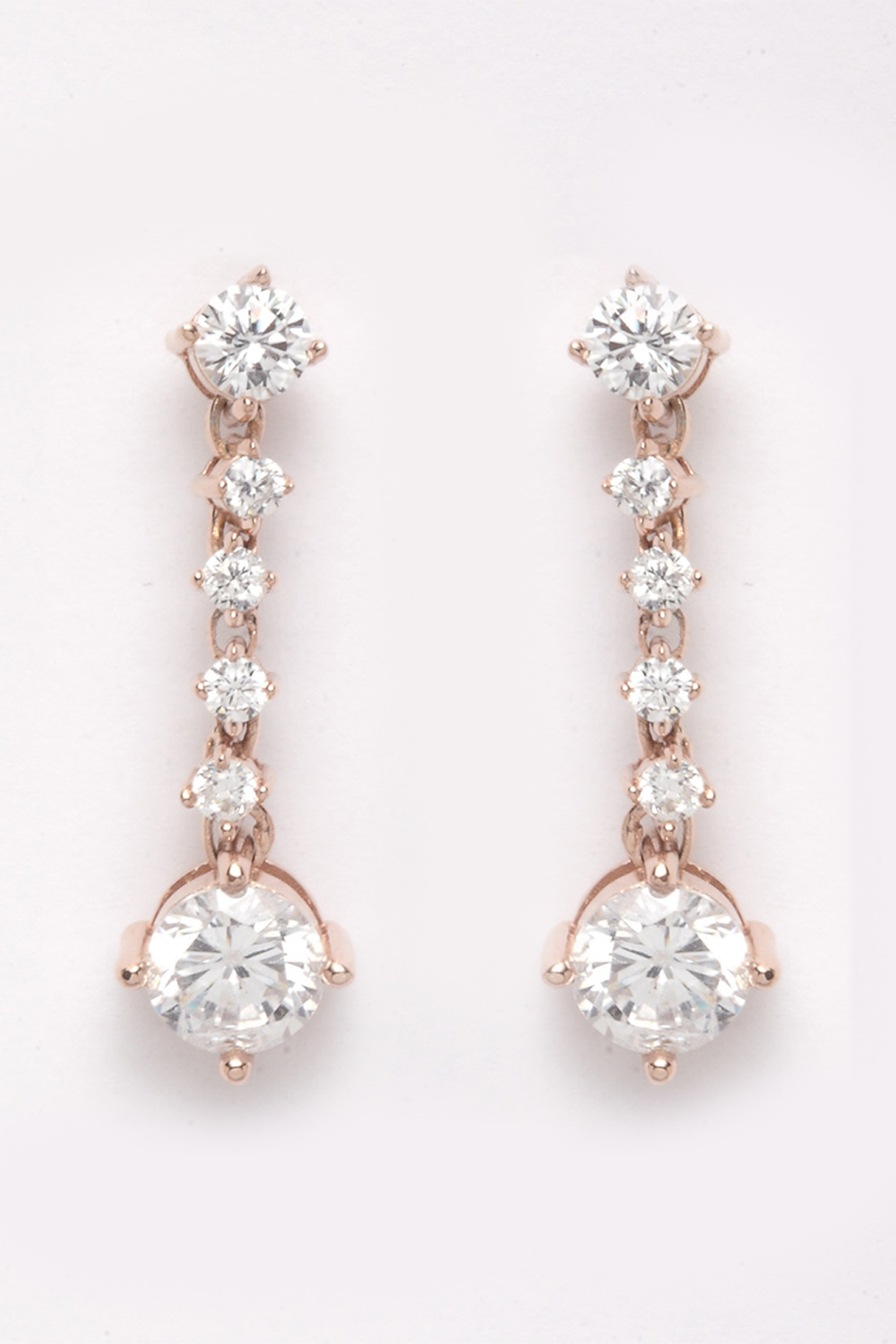 Rose Gold Finish Earrings In Sterling Silver by EMBLAZE JEWELLERY