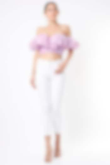 Lilac Sequins Off-Shoulder Top by Emblaze at Pernia's Pop Up Shop