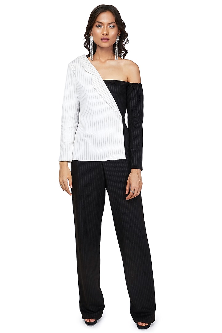 Black & White Viscose Jumpsuit by Emblaze at Pernia's Pop Up Shop