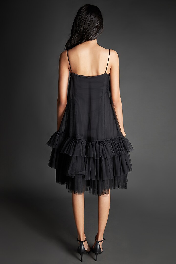 Black Ruffled Summer Dress by Emblaze at Pernia's Pop Up Shop