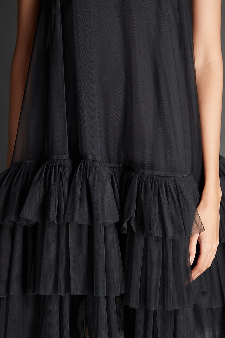Black Ruffled Summer Dress by Emblaze at Pernia's Pop Up Shop