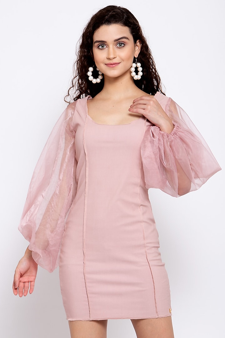 Light Pink Bodycon Dress by Emblaze