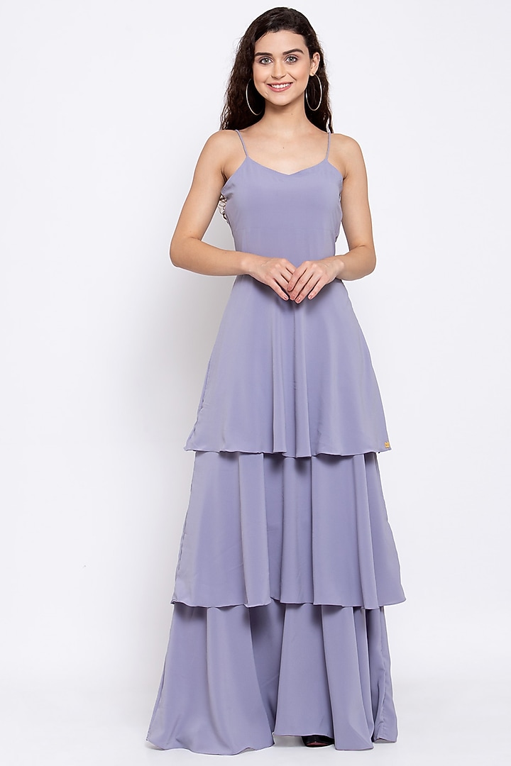 Lilac Purple Strappy Layered Summer Dress by Emblaze at Pernia's Pop Up Shop