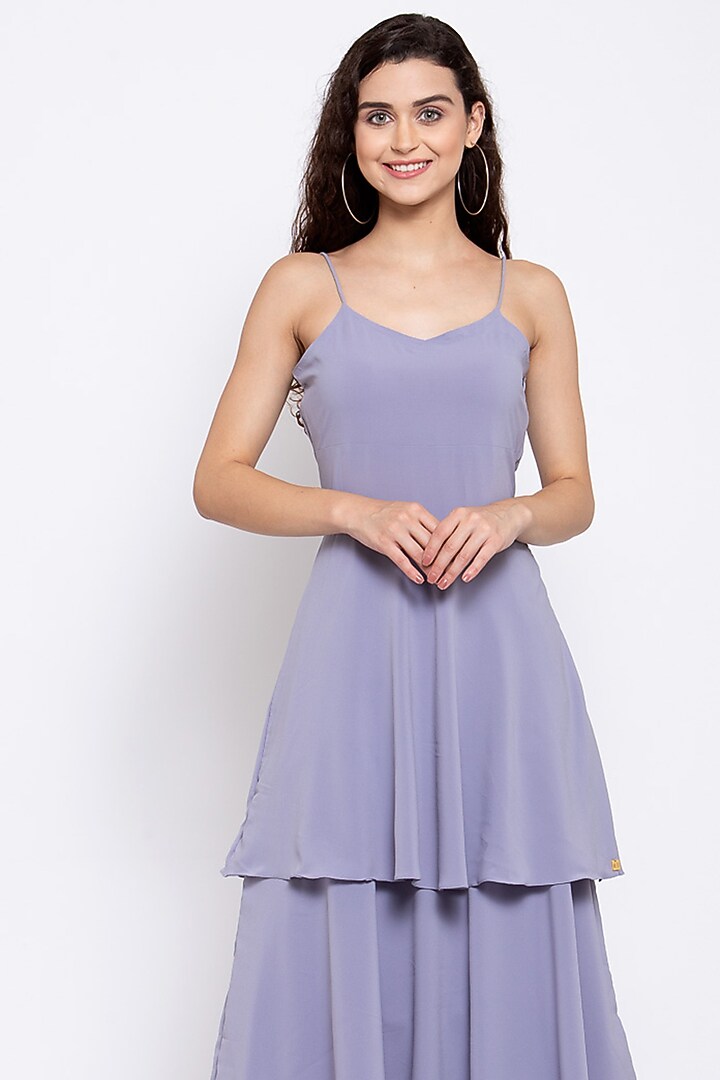 Lilac Purple Strappy Layered Summer Dress by Emblaze at Pernia's Pop Up Shop