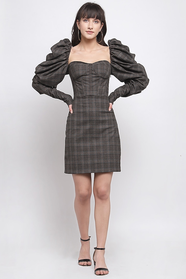 Brown Corset Summer Dress by Emblaze at Pernia's Pop Up Shop