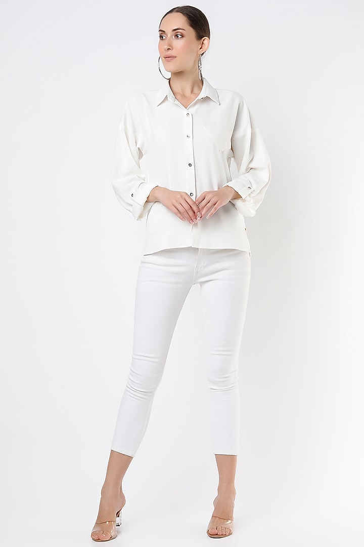 White Oversized Shirt  by Emblaze